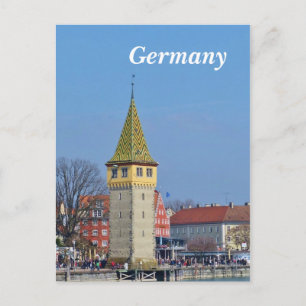 Germany Ancient Lighthouse in Lindau Postcard