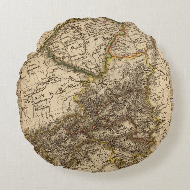 Germany and Austria 3 Round Cushion (Front)