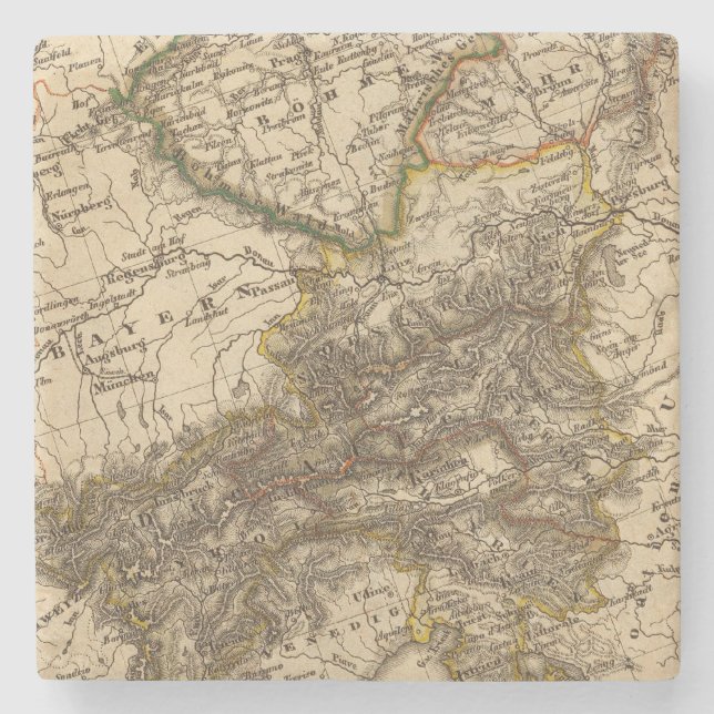 Germany and Austria 3 Stone Coaster (Front)