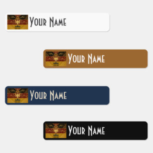 Germany Art Deco Flag Custom Waterproof Name Label