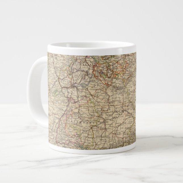 Germany Atlas Map Large Coffee Mug (Front Left)