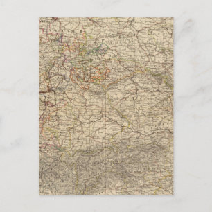Germany Atlas Map Postcard