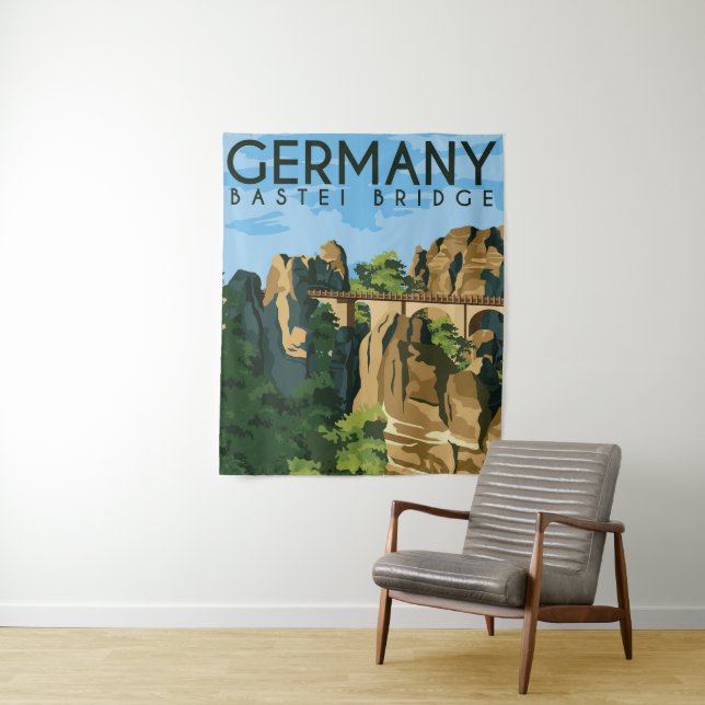 Germany Bastei Bridge Tapestry (In Situ)