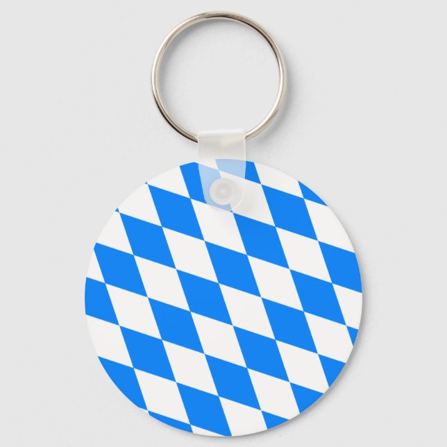 Germany Bavaria Flag Key Ring (Front)