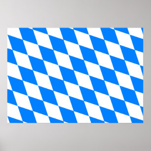 Germany Bavaria Flag Poster