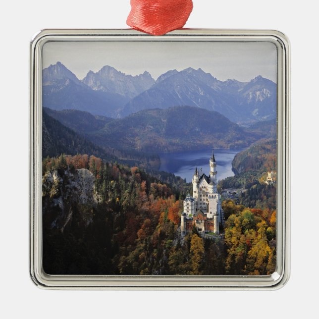 Germany, Bavaria, Neuschwanstein Castle. King Metal Ornament (Front)