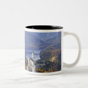 Germany, Bavaria, Neuschwanstein Castle. King Two-Tone Coffee Mug