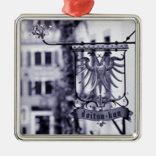 Germany, Bavaria, Rottenburg. Hotel sign Metal Tree Decoration