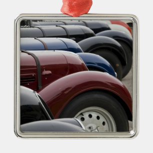 Germany, Bayern-Bavaria, Munich. BMW Welt Car Metal Tree Decoration