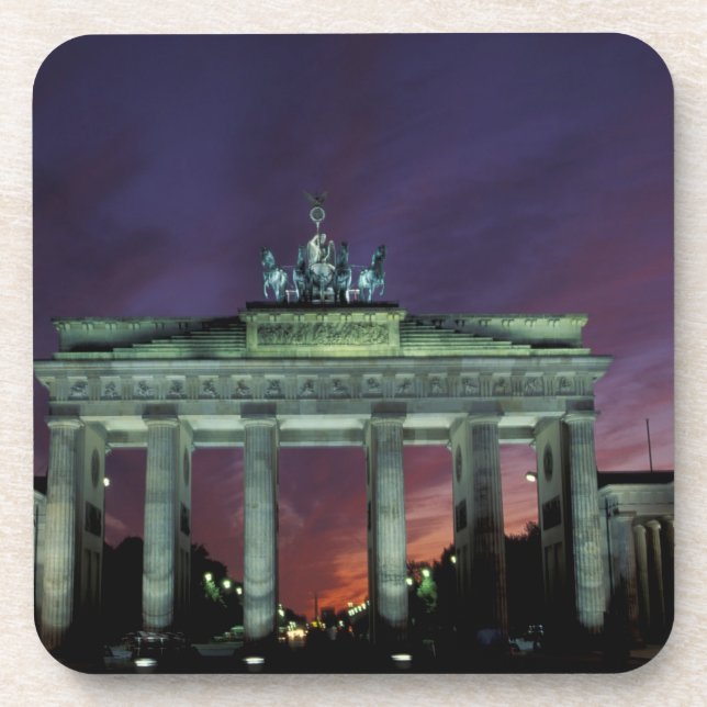 Germany, Berlin. Brandenburg Gate at night. Coaster (Front)