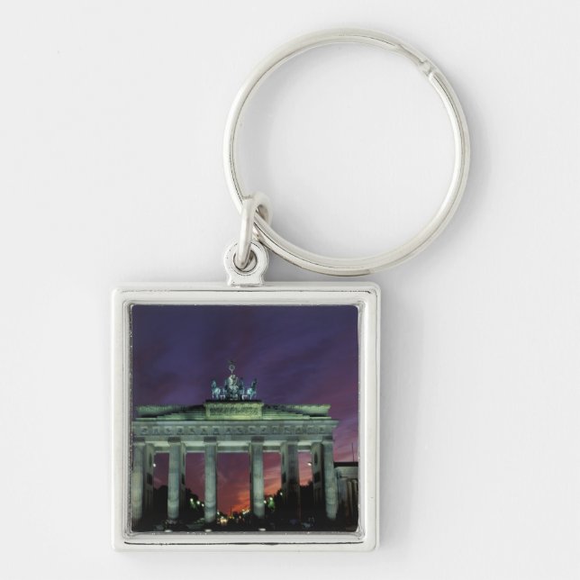 Germany, Berlin. Brandenburg Gate at night. Key Ring (Front)