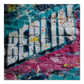 Germany Berlin Street Vandalism Vintage Poster