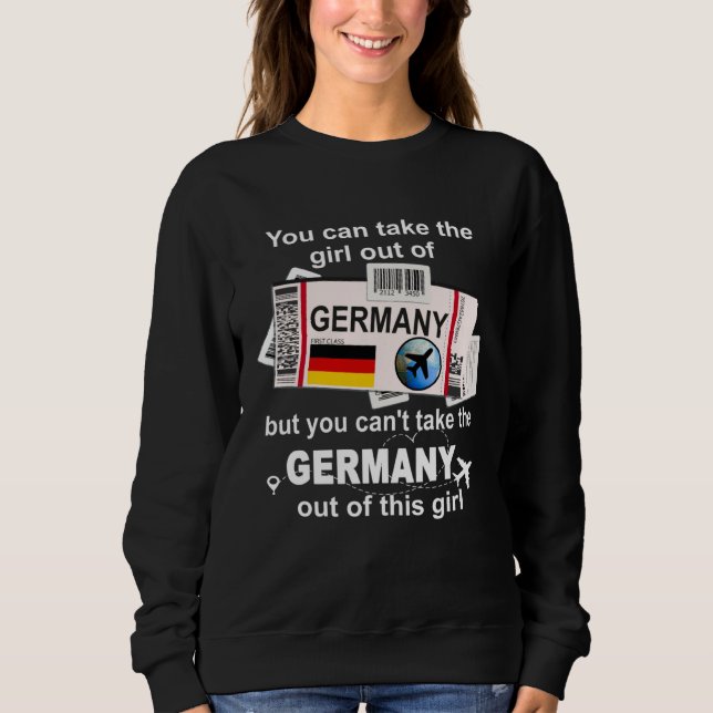 Germany Boarding Pass  Germany Girl  Germany Sweatshirt (Front)