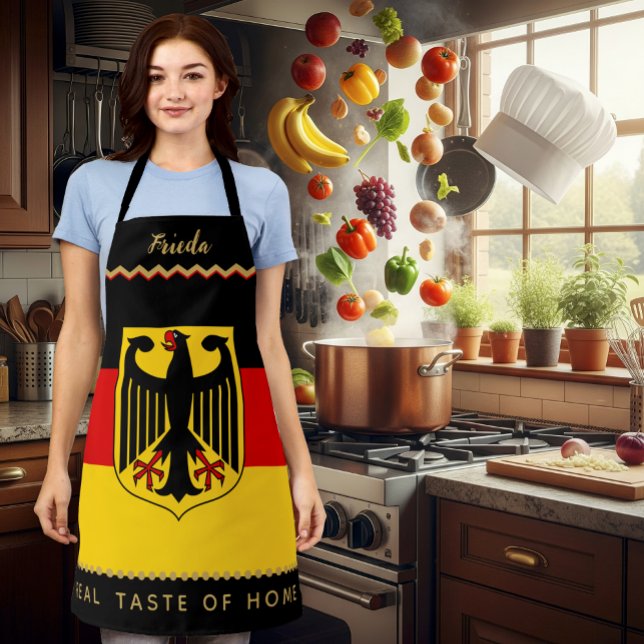 Germany Chefs Apron, German Flag Apron (Germany Chefs Apron / patriotic, personalized)