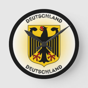 Germany Coat of Arms Circle Shape Round Clock