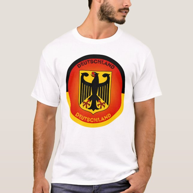 Germany Coat of Arms Circle Shape T-Shirt (Front)