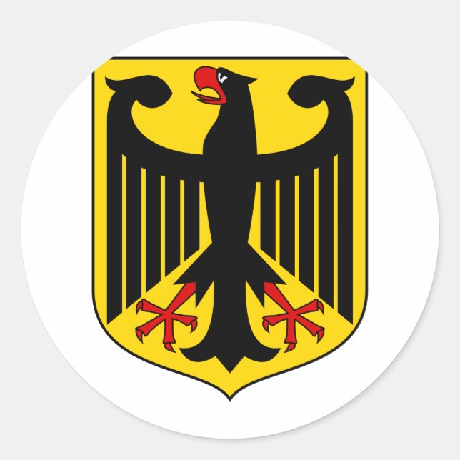 Germany coat of arms classic round sticker (Front)