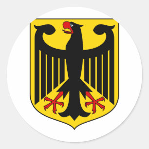 Germany coat of arms classic round sticker