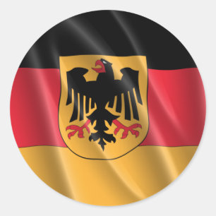 GERMANY COAT OF ARMS CLASSIC ROUND STICKER