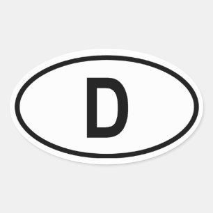 Germany "D" Oval Sticker