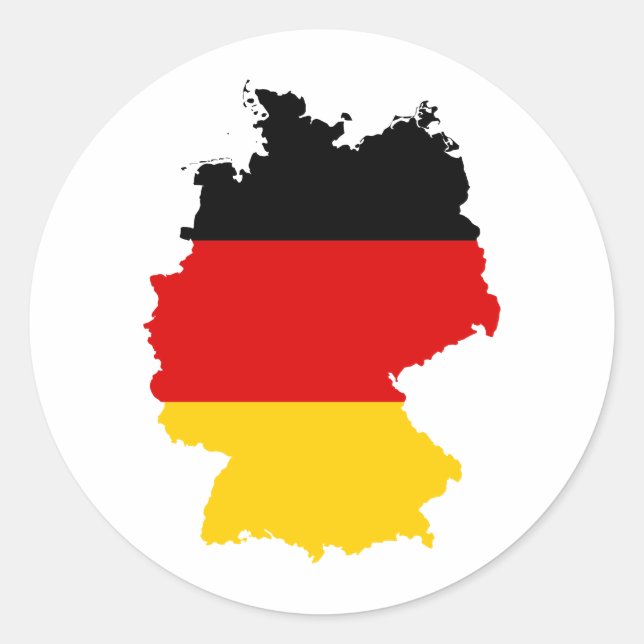 Germany DE Classic Round Sticker (Front)
