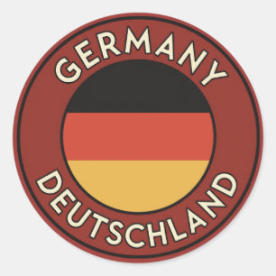 Germany, deutschland classic round sticker