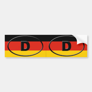 Germany - Deutschland - European oval Bumper Sticker