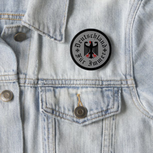 Germany/Deutschland Forever/black eagle/iron cross 6 Cm Round Badge