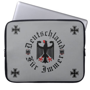 Germany/Deutschland Forever/black eagle/iron cross Laptop Sleeve