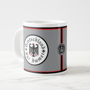 Germany/Deutschland Forever/black eagle/iron cross Large Coffee Mug