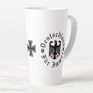 Germany/Deutschland Forever/black eagle/iron cross Latte Mug
