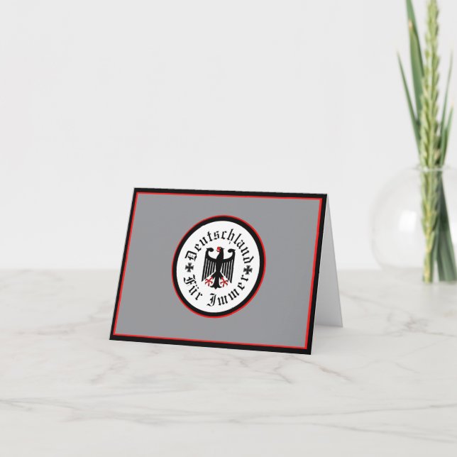 Germany/Deutschland Forever/black eagle/iron cross Thank You Card (Front)