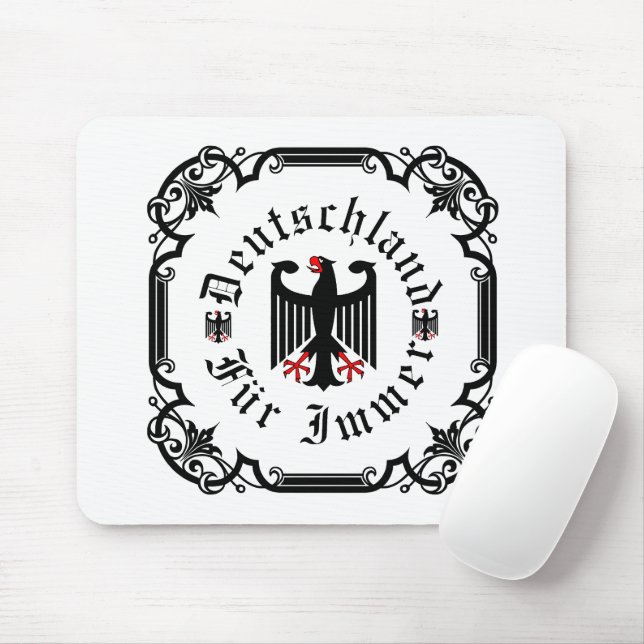 Germany/Deutschland Forever/federal black eagle Mouse Pad (With Mouse)