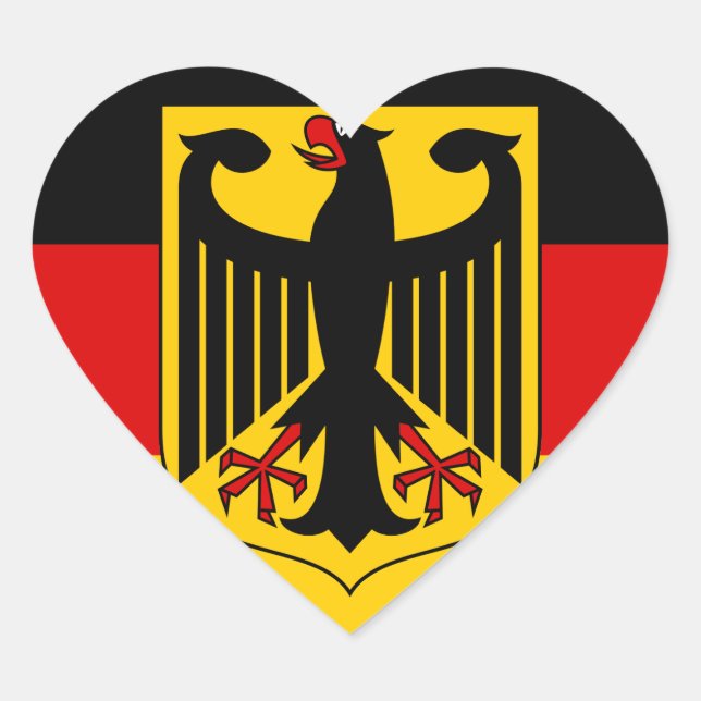 germany emblem heart sticker (Front)