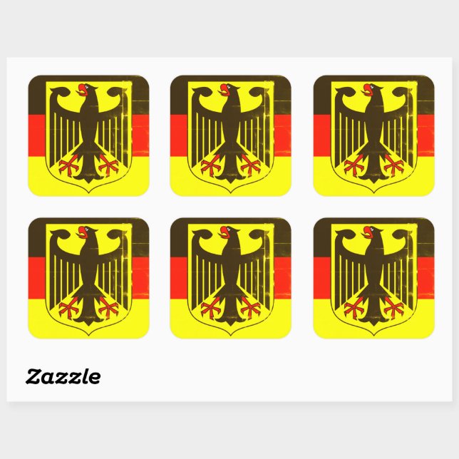 germany emblem square sticker (Sheet)