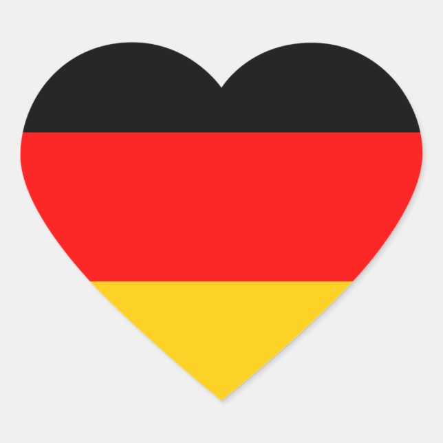 Germany Fahne Heart Sticker (Front)