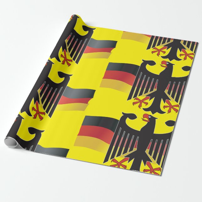 Germany Federal Eagle Coat of Arms Wrapping Paper (Unrolled)
