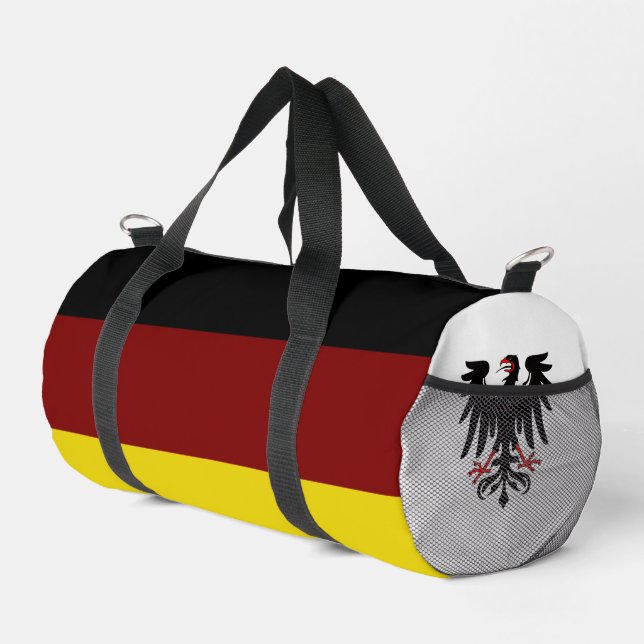 Germany flag and coat of arms duffle bag (Right Corner)
