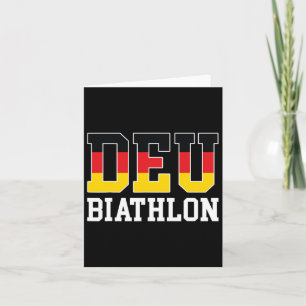 Germany Flag Biathlonist - German Deu Biathlon  Card