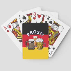 GERMANY FLAG Cartoon Cheers Beers Prost Playing Cards