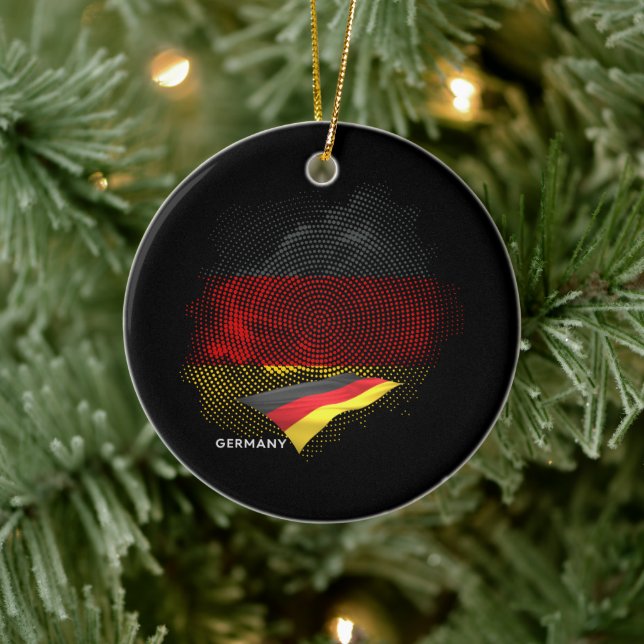 Germany flag ceramic ornament (Tree)