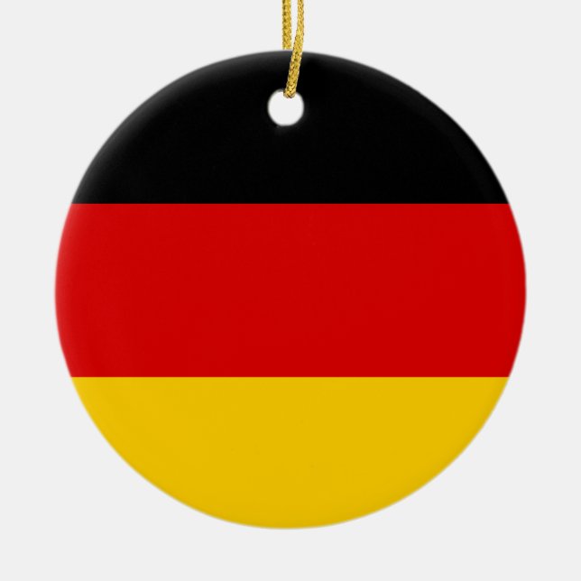 Germany Flag Ceramic Tree Decoration (Front)