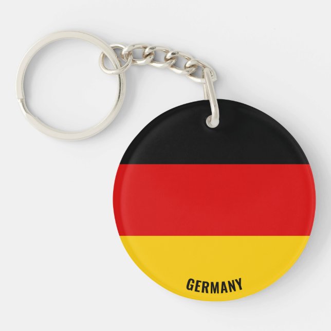 Germany Flag Charming Patriotic Key Ring (Front)