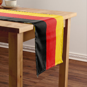 Germany Flag Colours Black Red Gold Deutsche Flagg Long Table Runner