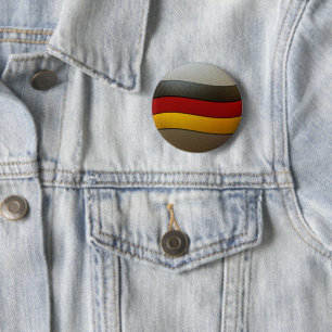 Germany Flag Colours-Chrome by Shirley Taylor 6 Cm Round Badge