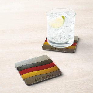 Germany Flag Colours-Chrome by Shirley Taylor Coaster