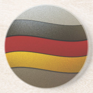 Germany Flag Colours-Chrome by Shirley Taylor Coaster