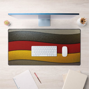 Germany Flag Colours-Chrome by Shirley Taylor Desk Mat