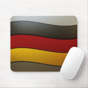 Germany Flag Colours-Chrome by Shirley Taylor Mouse Pad