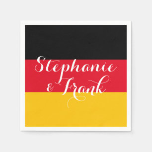 Germany Flag Colours Wedding Napkin